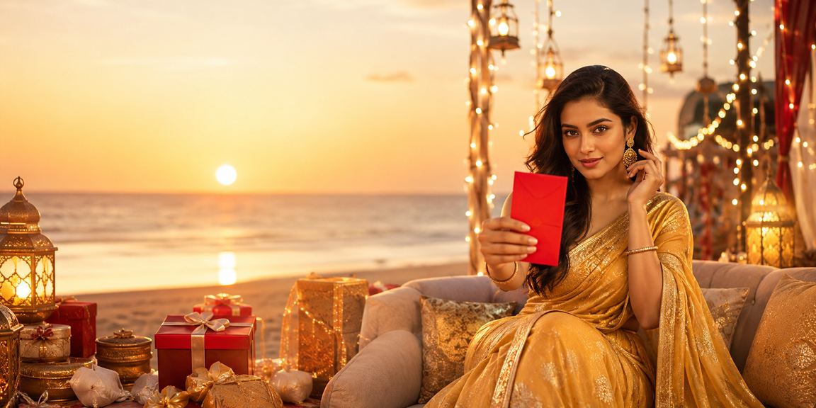কক্সবাজারে লাল খামে বোনাস পুরস্কার হাতে সাড়ি পরিহিত নারীর আনন্দমুখর মুহূর্ত
