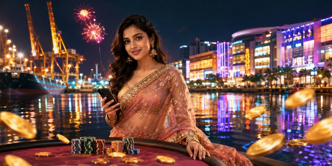 খুলনায় মোবাইলে ক্যাসিনো ব্যবহারকারী একজন সাড়ি-পরিহিত নারী